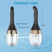 Compact water jet enema dimensions: 240 by 77 millimeters